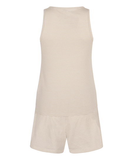 Pyjamasset med Linne i Jersey, Beige