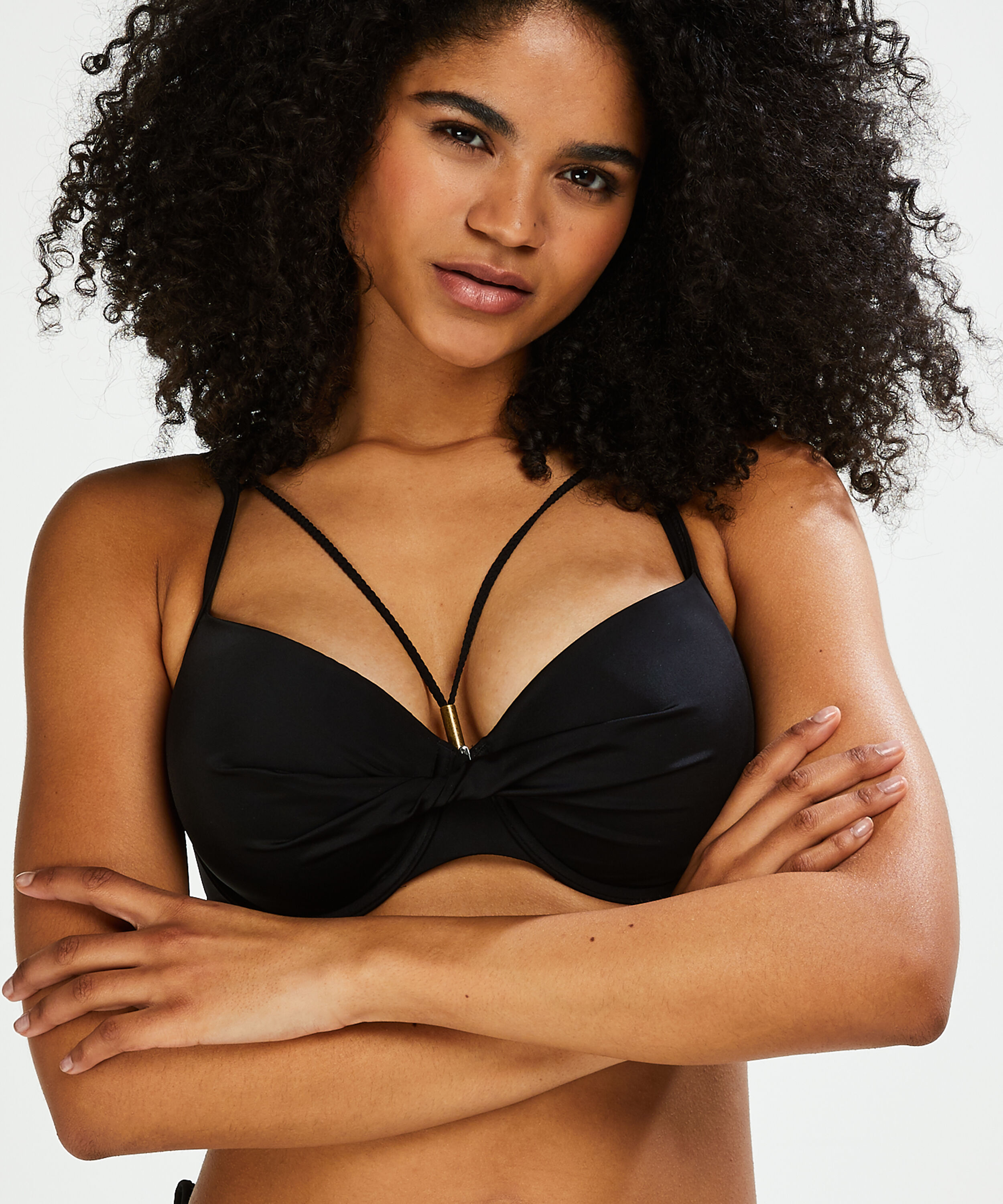 Formpressad bygelbikinitopp Sunset Dream, Svart