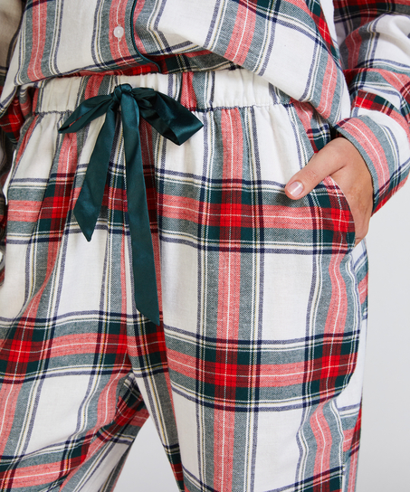 Pyjamasbyxori flanell, Vit