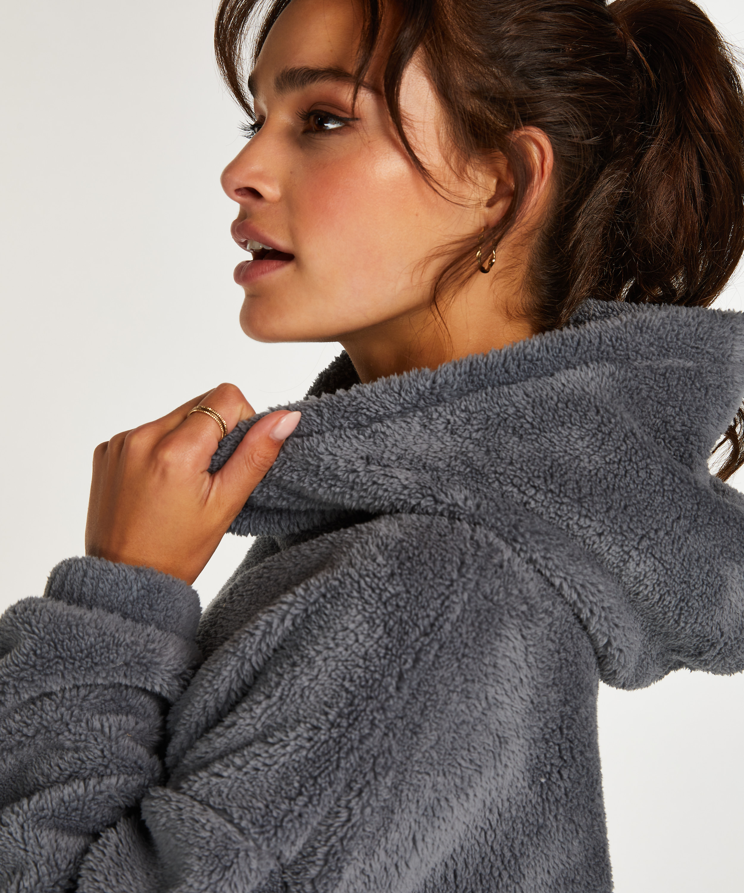 Mysig loungekl&auml;nning i fleece, gr&ouml;n, main