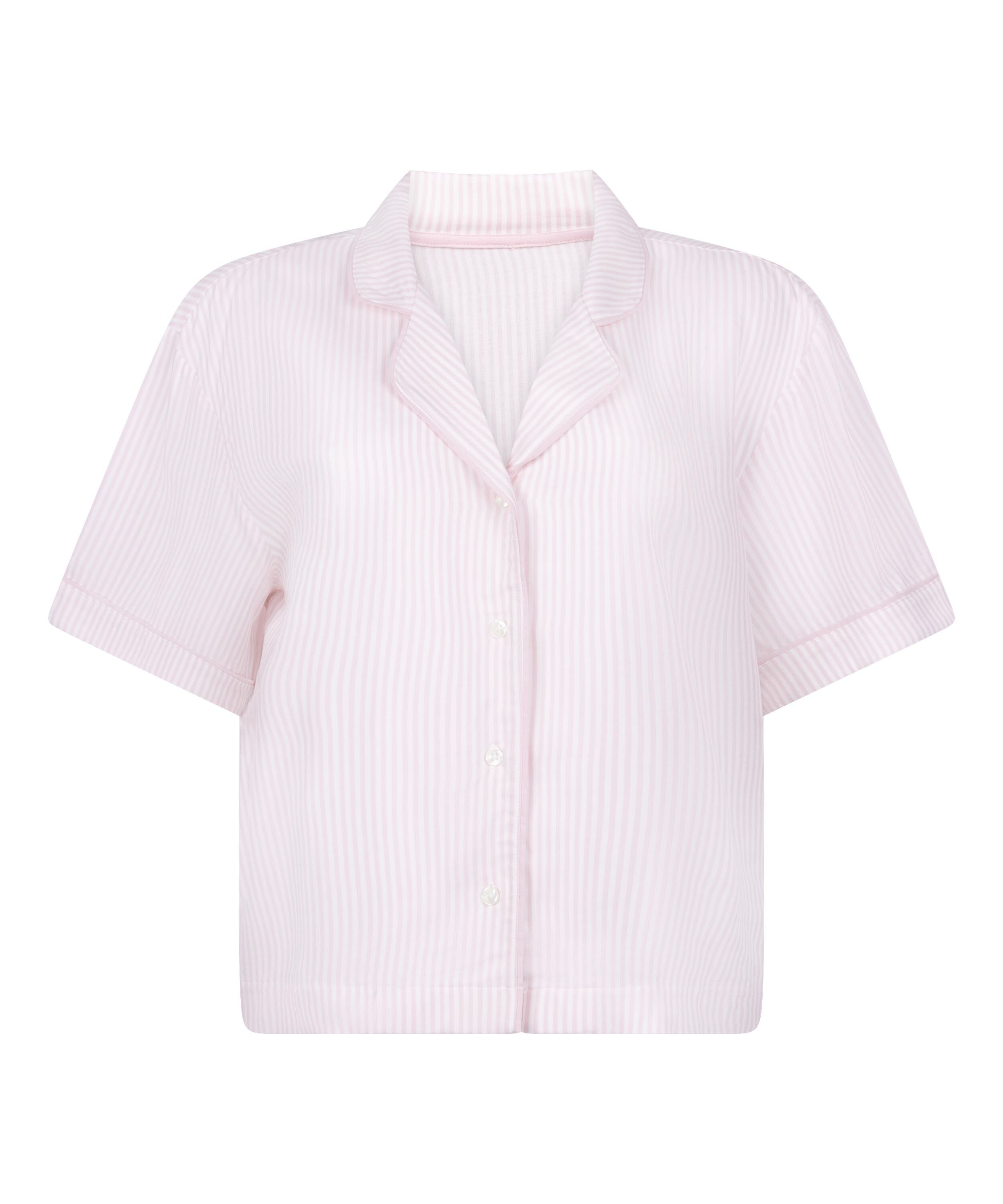 Pyjamasjacka med kort &auml;rm, Rosa