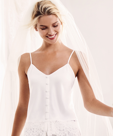 Linne satin Bridal, Vit