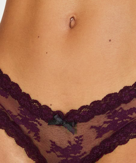 Brazilian-trosa V-shape mesh, Lila