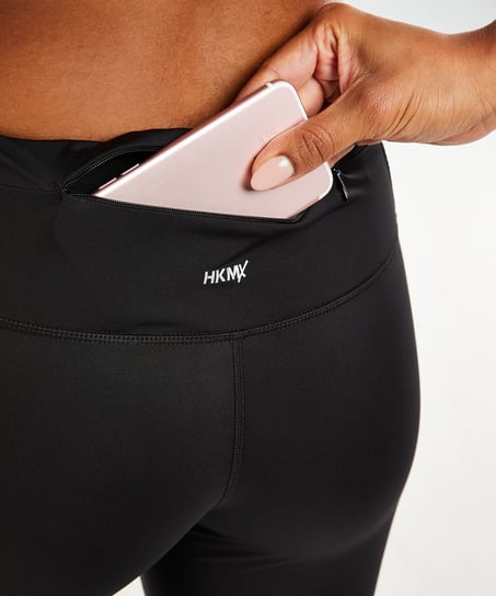 HKMX sportleggings med standardmidja, Svart