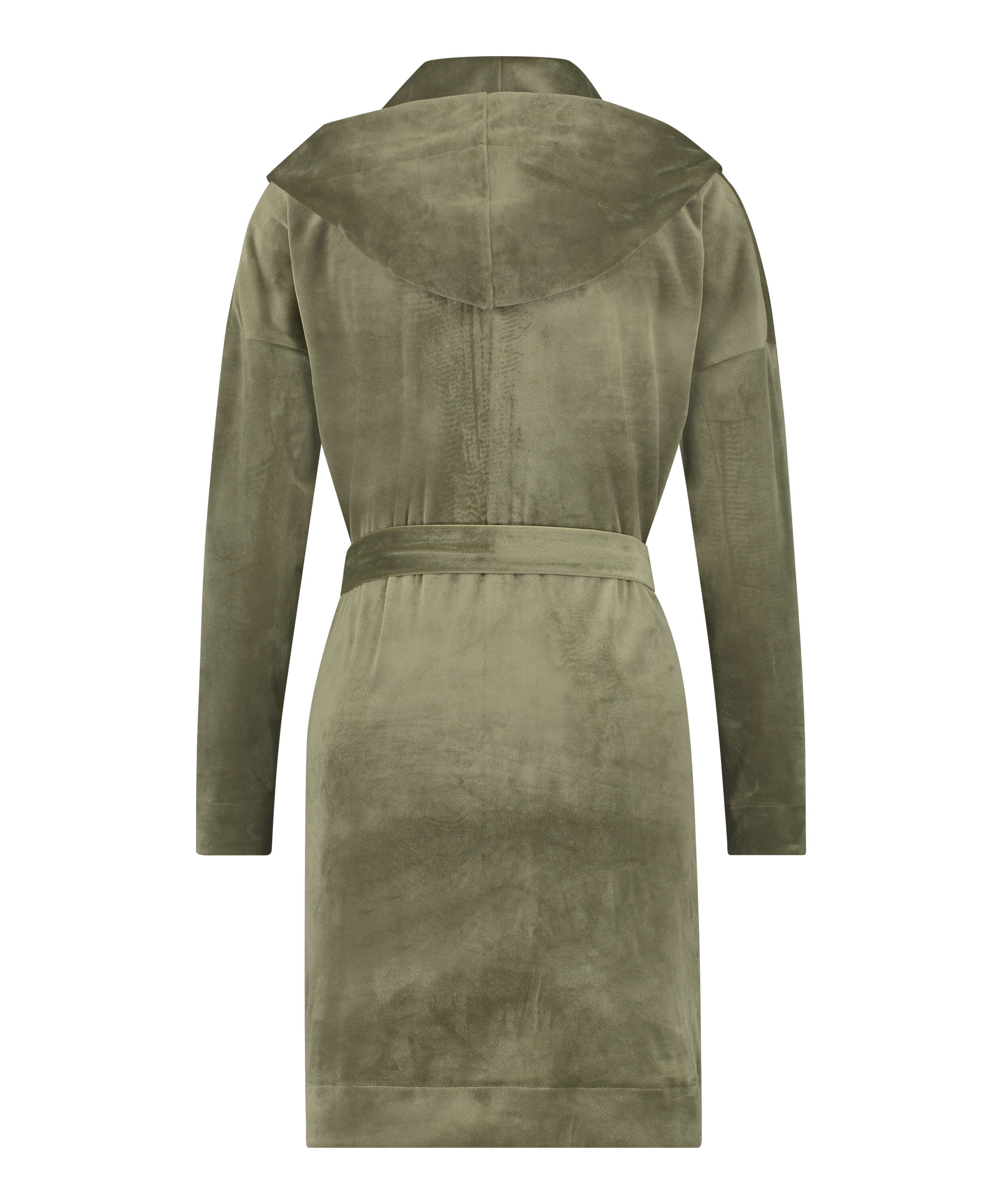 Kort badrock i velours, gr&ouml;n, main