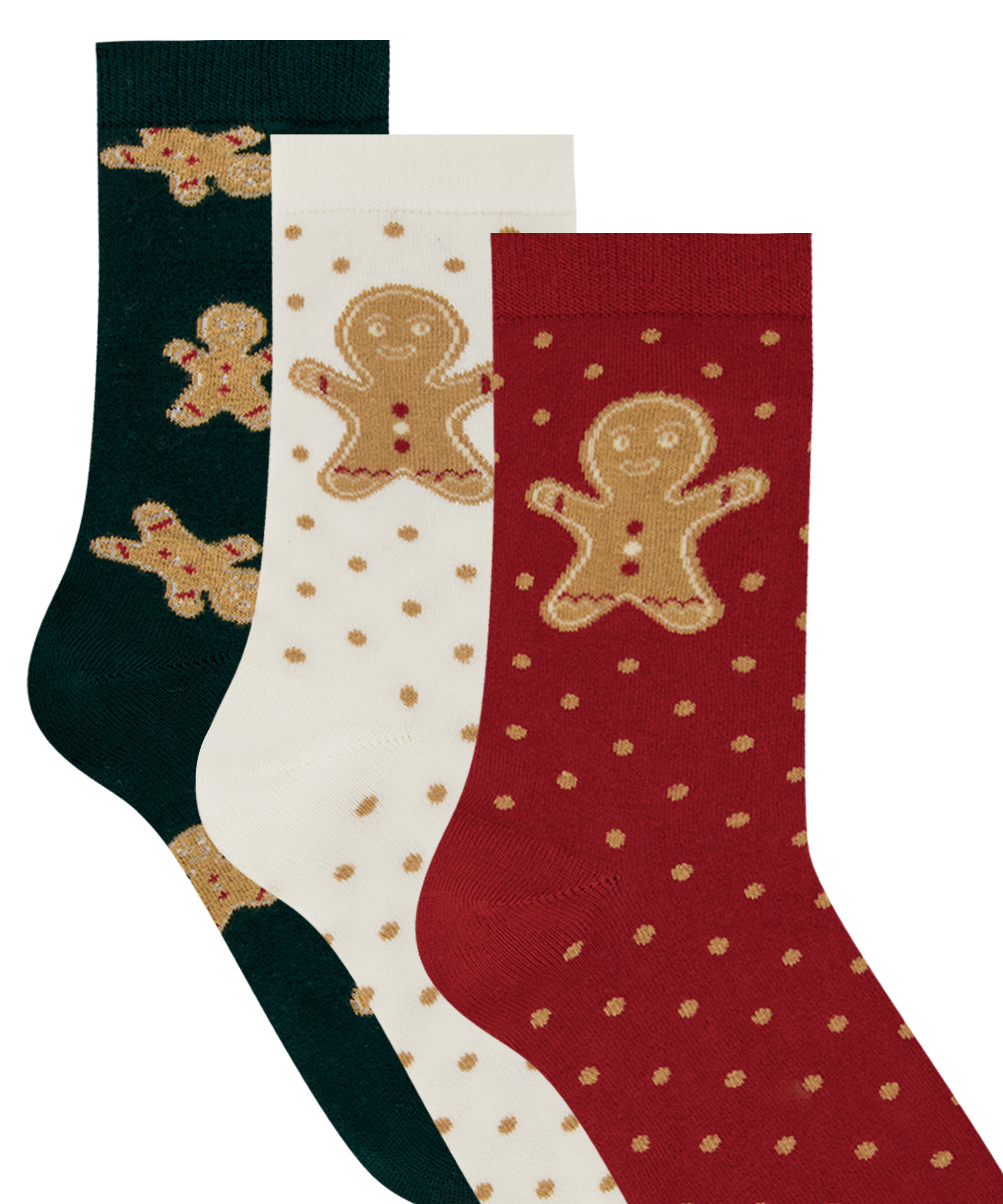 3 par strumpor Giftpack, Grön, main