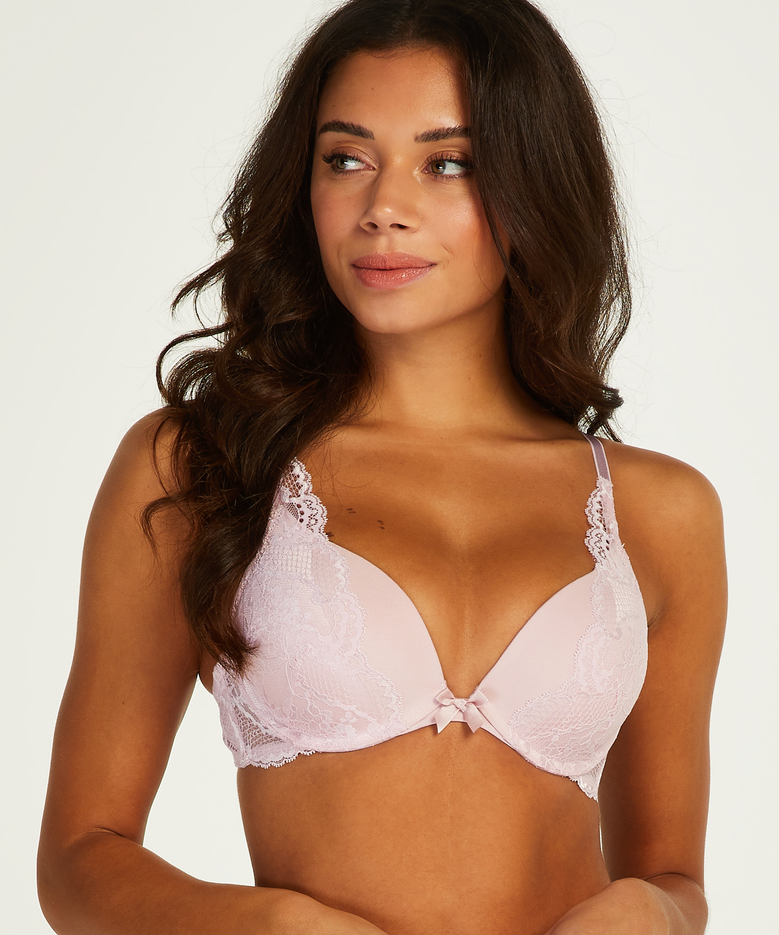 Leonie formpressad bygel-bh med push-up, Rosa, main