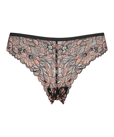 Ivy högt skuren braziliantrosa, Svart