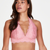 Bralette Halter Lace, Rosa
