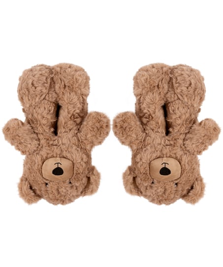 Tofflor Teddy Bear, Beige
