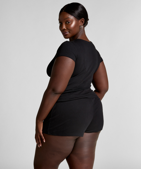 Pointelle-topp, Svart