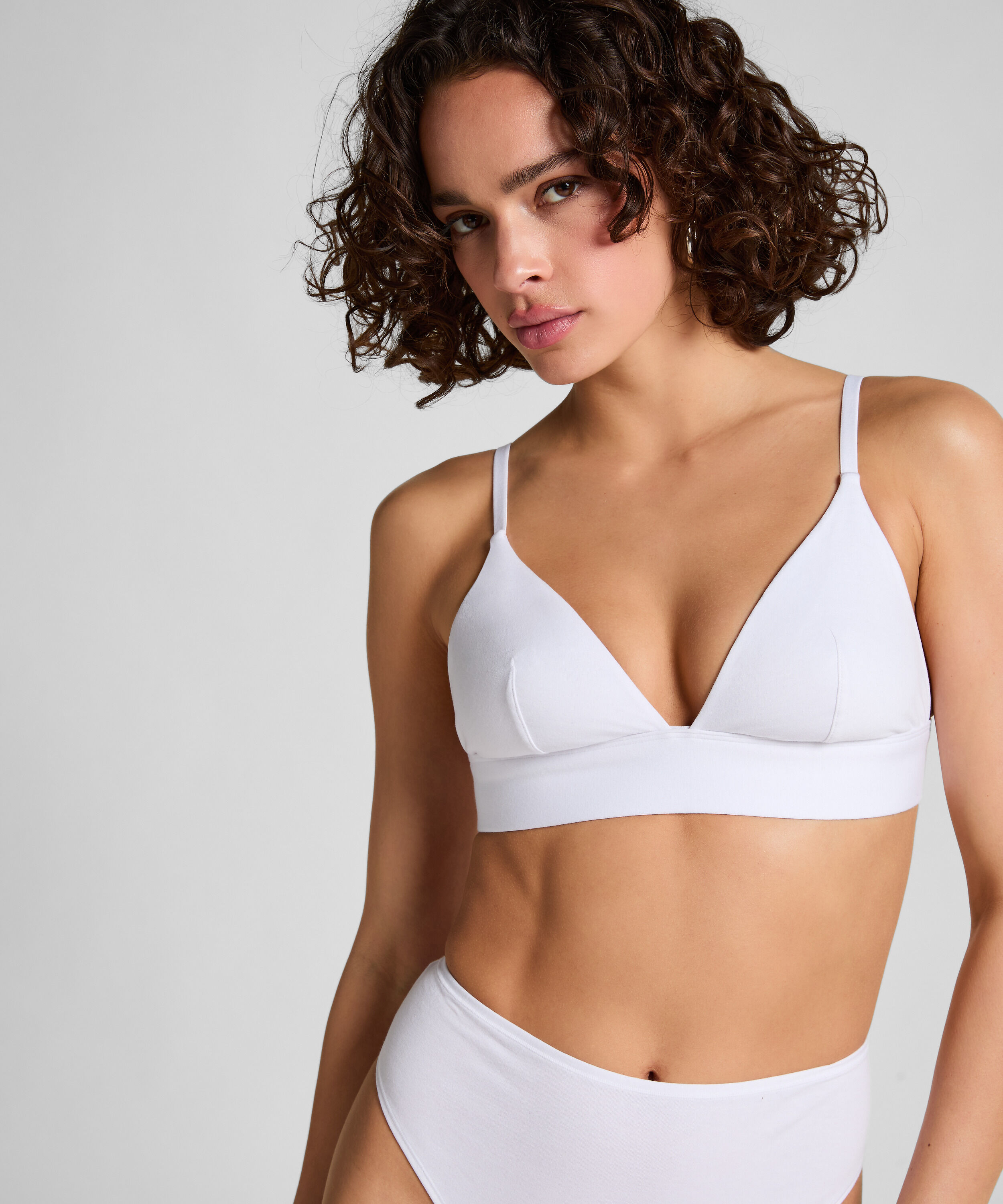 Bomullsbralette, Vit