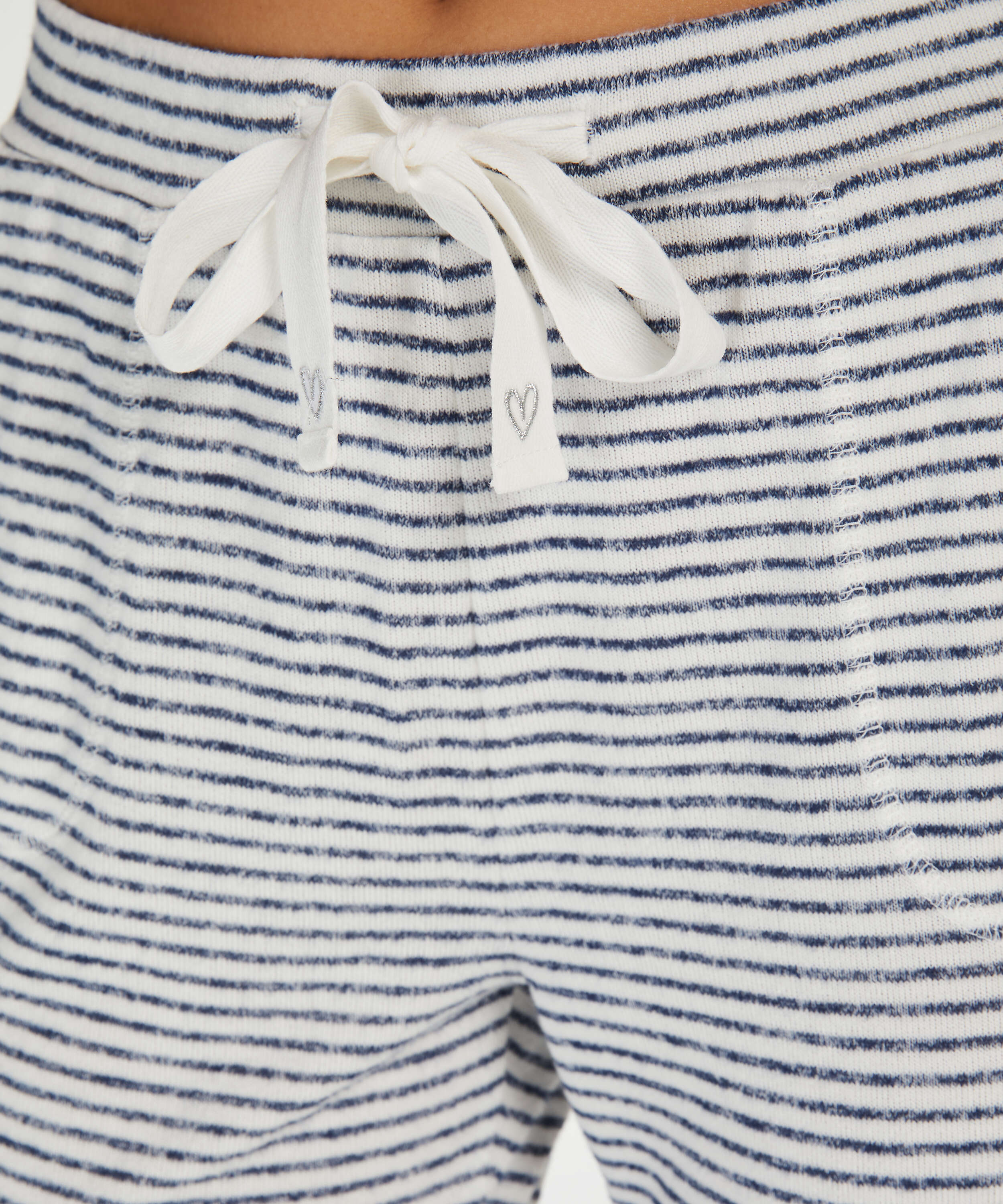 Brushed Stripe pyjamasbyxor, bl&aring;, main