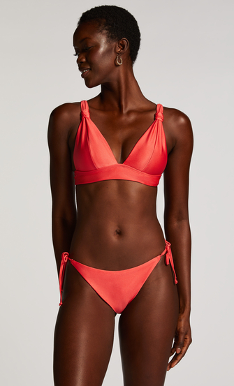 Triangel-bikiniöverdel Luxe, röd