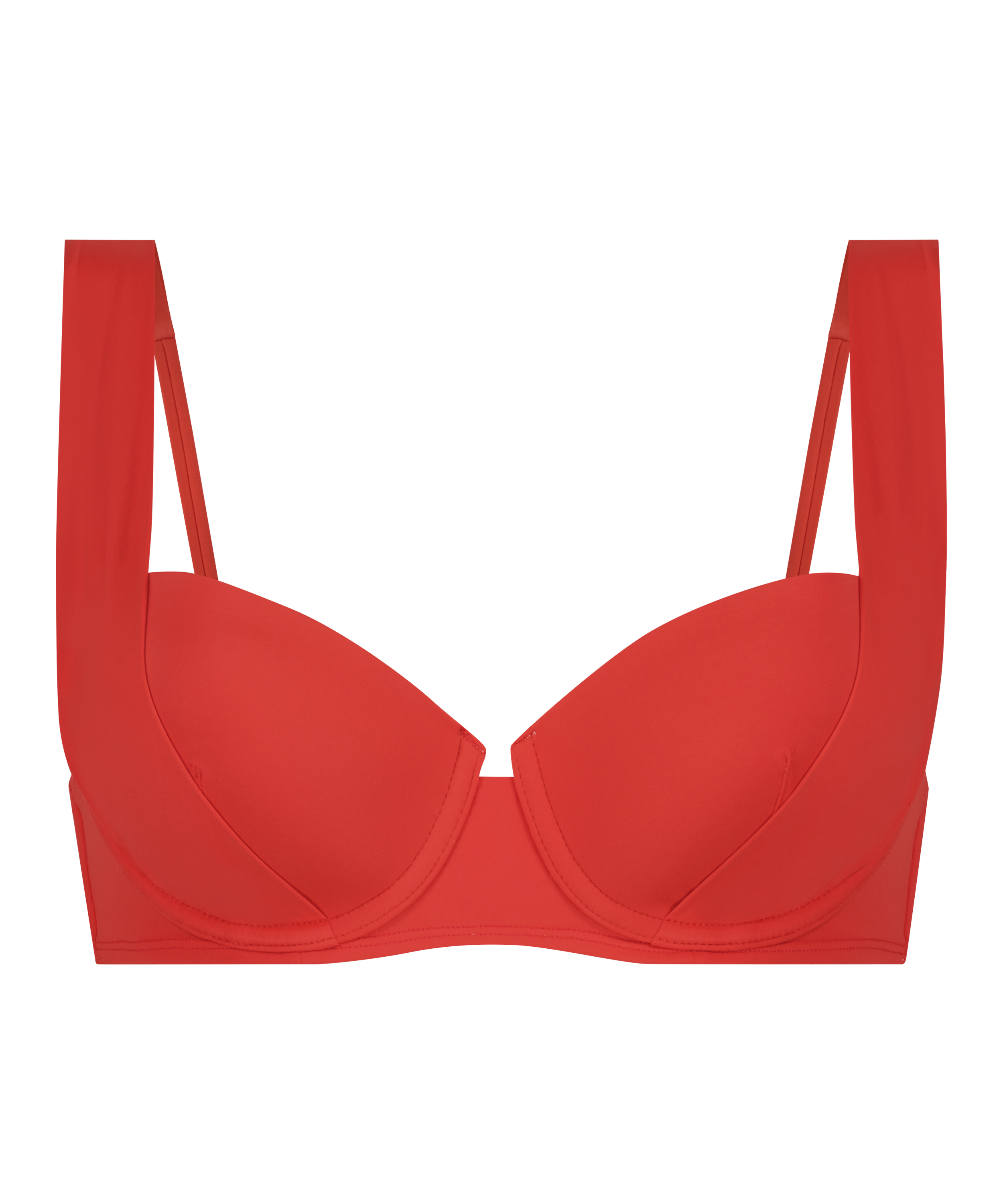 Sardinia formpressad bikini-bh med bygel, röd, main