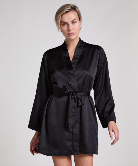 Kimono Satin, Svart