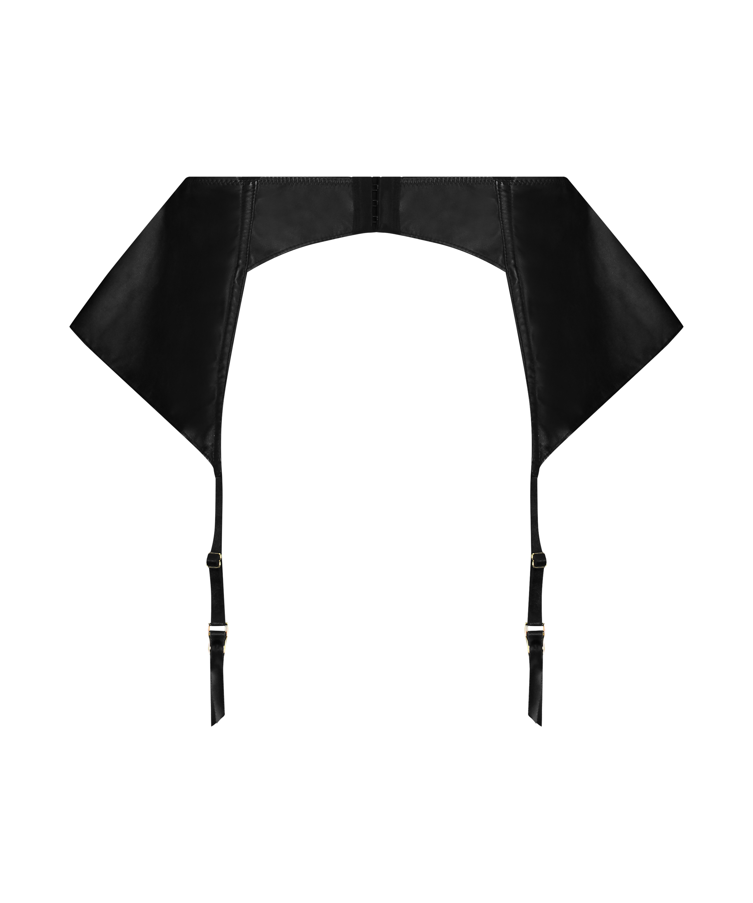 Läderliknande strumpeband från Private-kollektionen, Svart, main