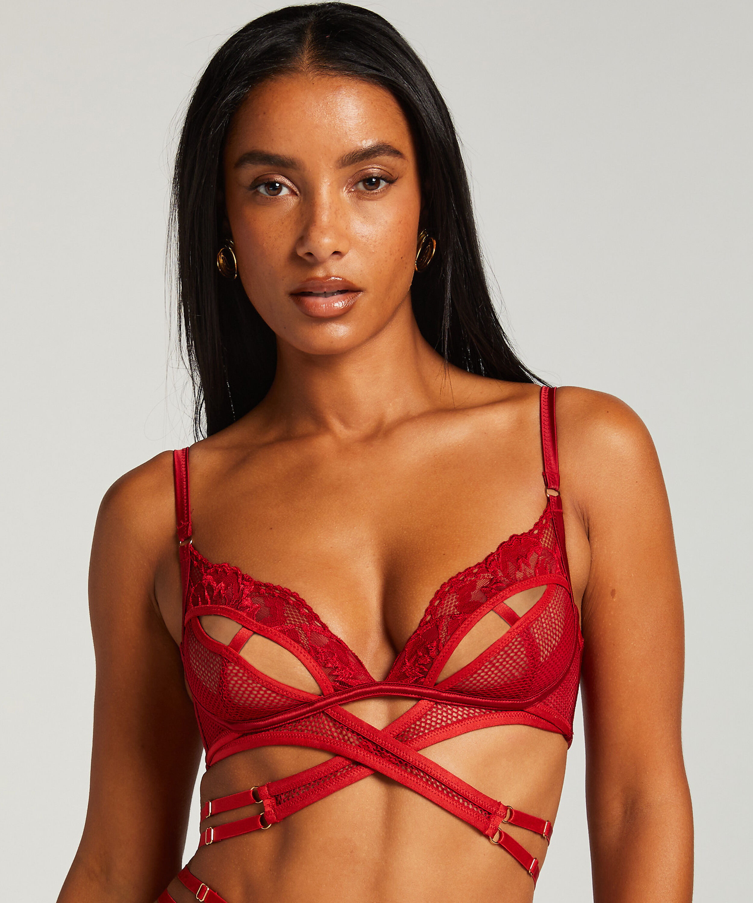 Bralette Pleasure, Röd