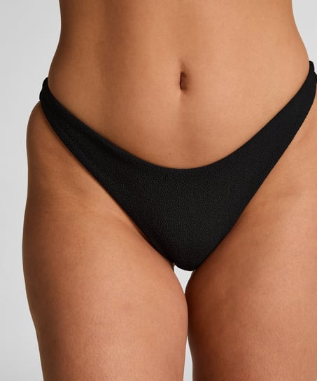 Cabo bikininederdel med högt skurna ben, Svart