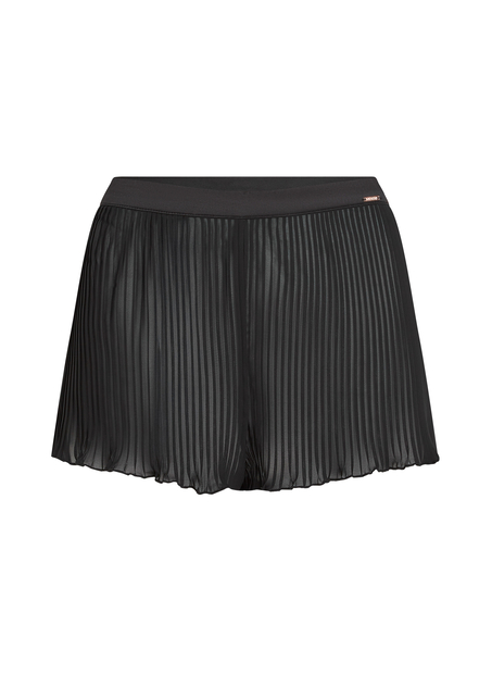 Plisse shorts, Svart