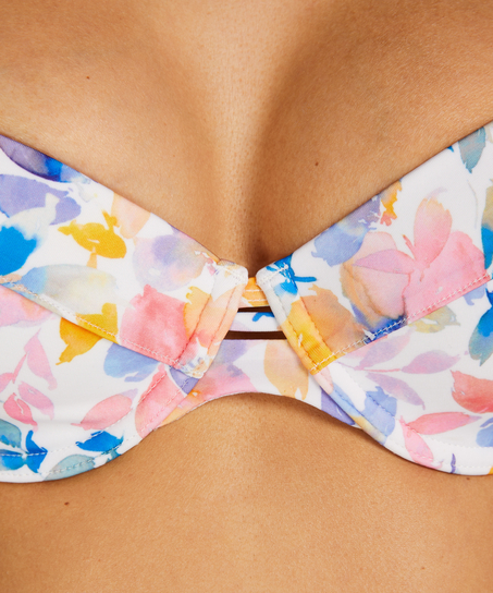 Vadderad bikini&ouml;verdel med bygel Palma, Vit