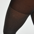 70 Denier Ribbed lurex-tights, Svart