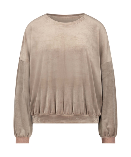 Lurex velourtopp, Brun