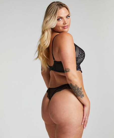 Formad longline push-up bygelbh Daphne, Svart