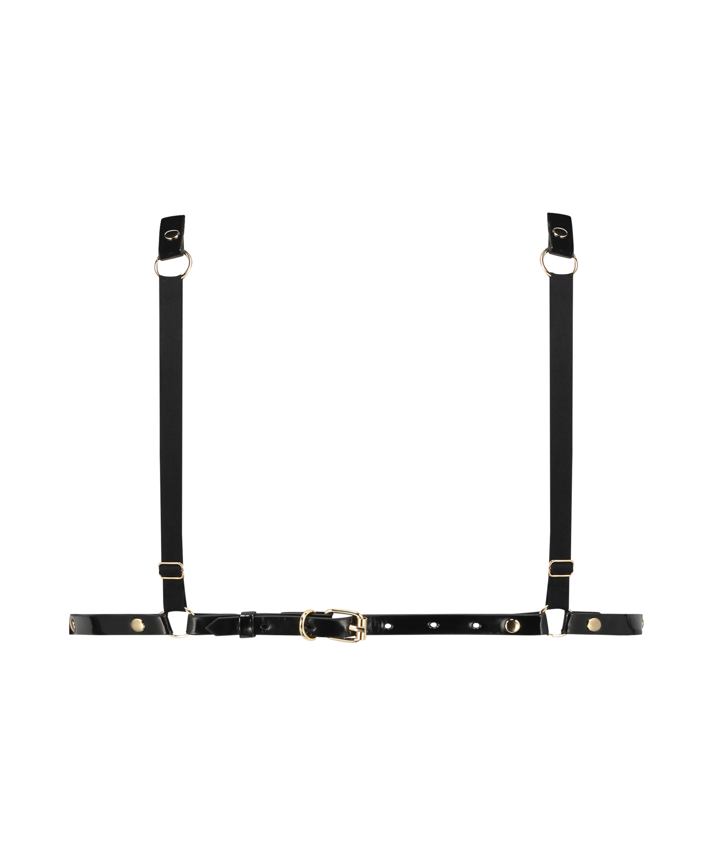 Bralette i konstläder, Svart, main