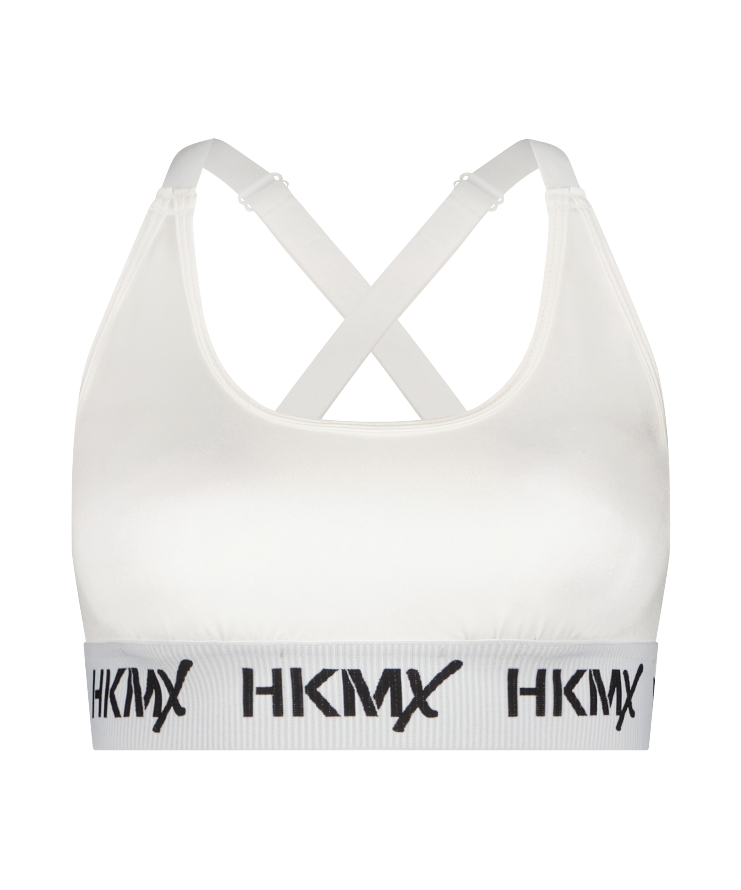 HKMX The Crop Logo sportbehå nivå 1, Vit, main