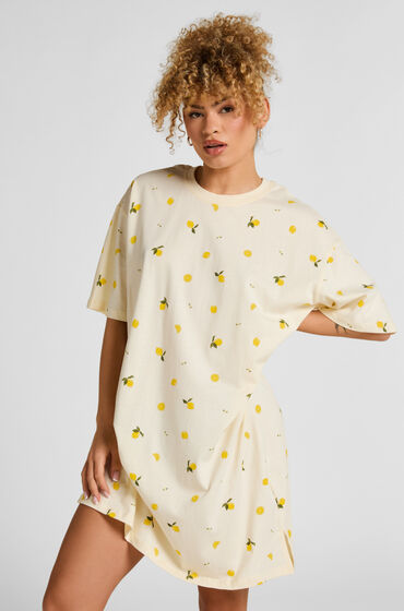 Hunkemöller Nattskjorta med rund hals Vit