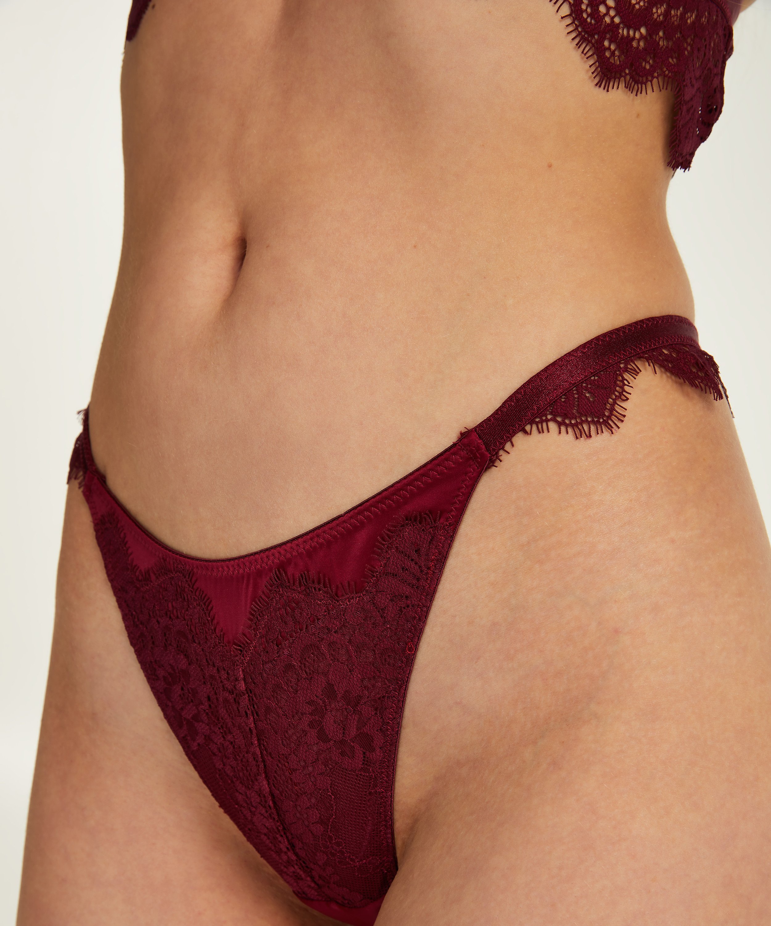 Violet högt skuren stringtrosa, Lila, main