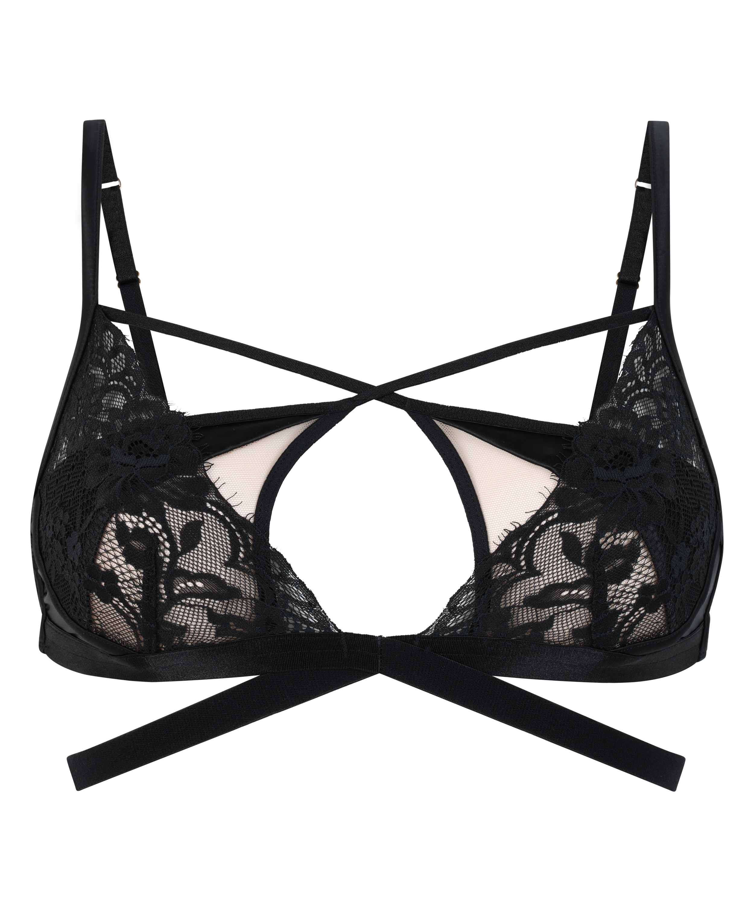 Bralette Nisha, Svart, main