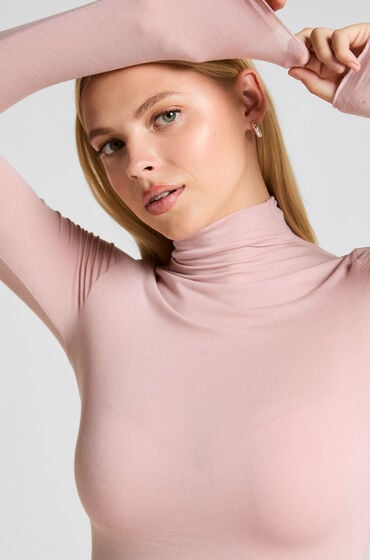 super soft Cashmereblandad-topp med Polokrage