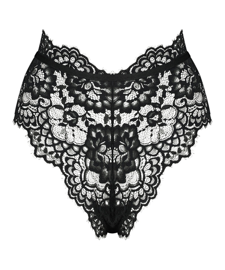 Högt skuren braziliantrosa Marilyn, Svart