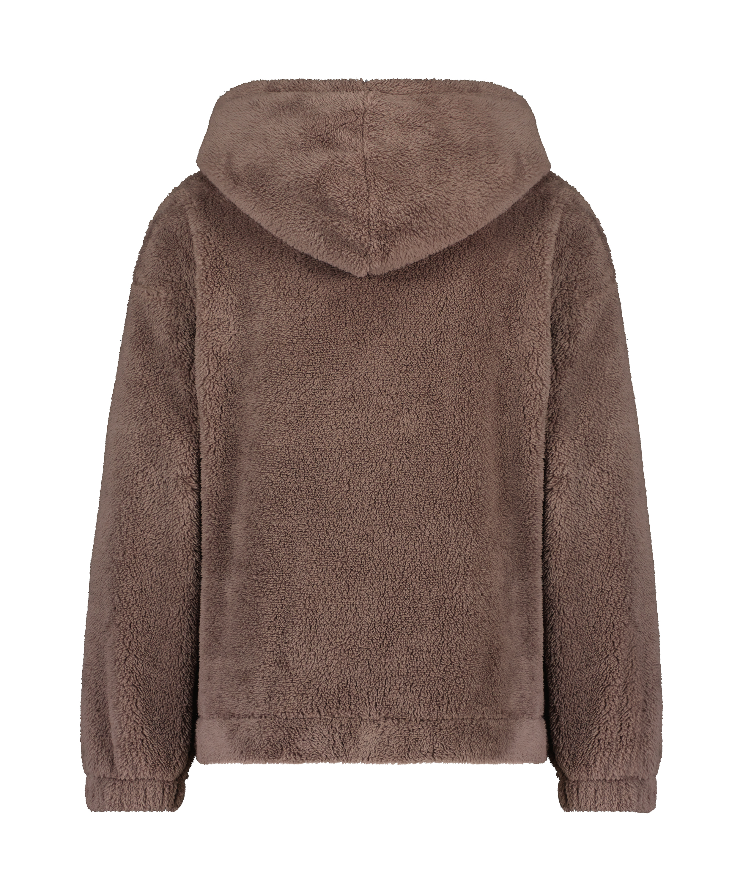 Mysig hoodie i fleece, Grå, main