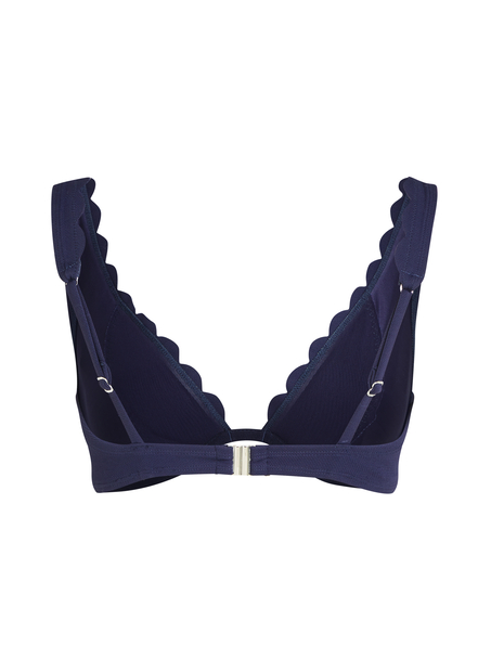 Scallop icke-formpressad bikini&ouml;verdel med bygel, Bl&aring;