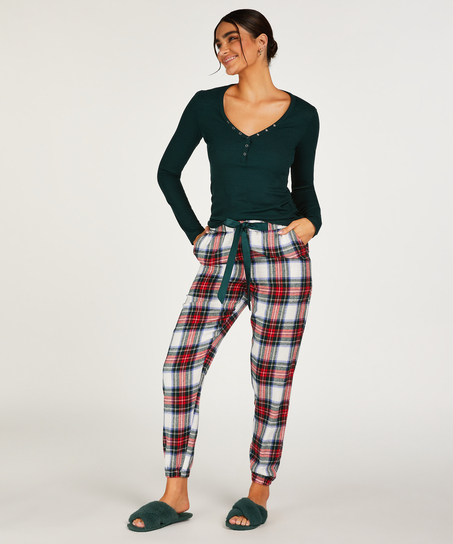 Pyjamasbyxori flanell, Vit