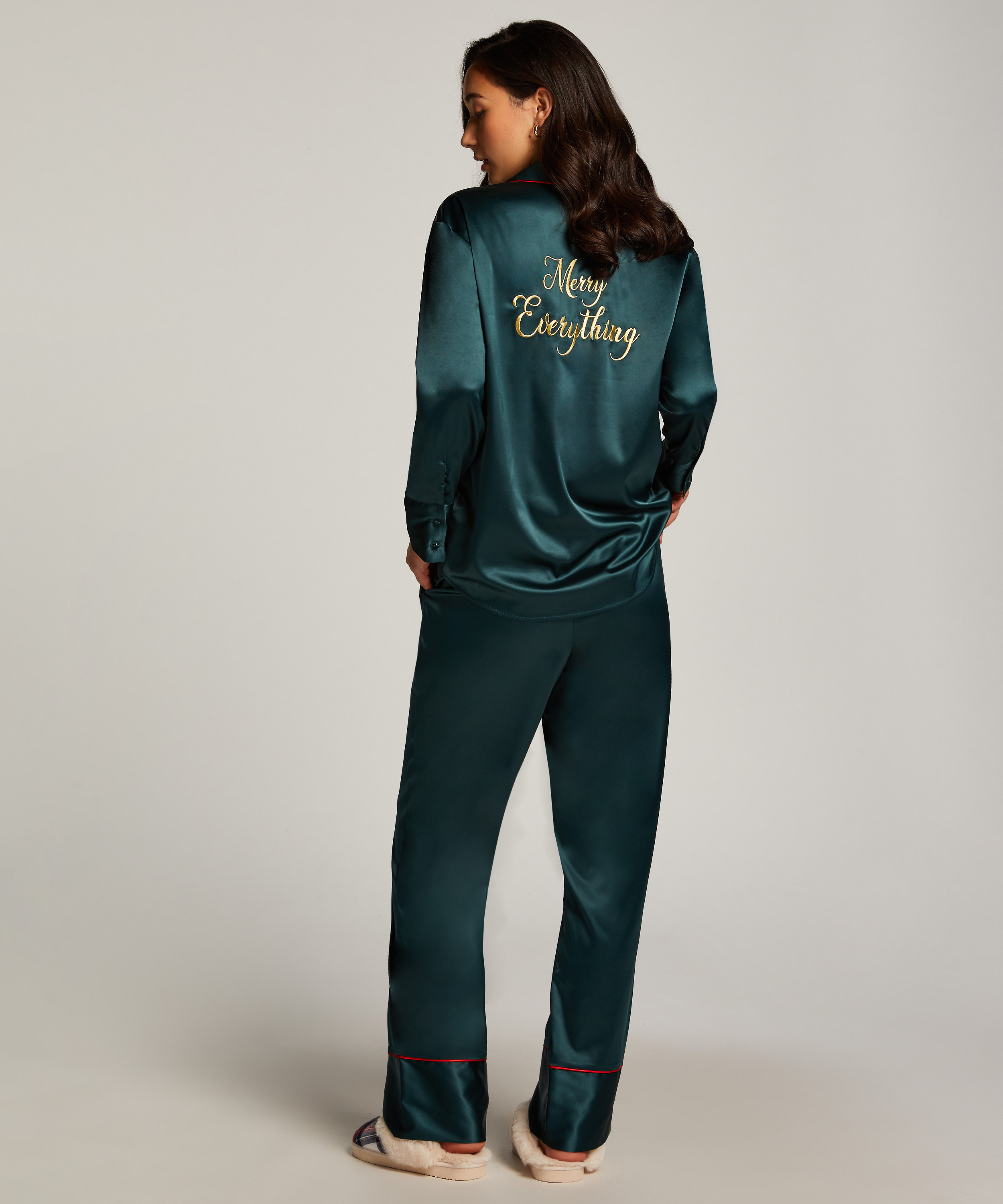 Satin-byxor, Rosa, main