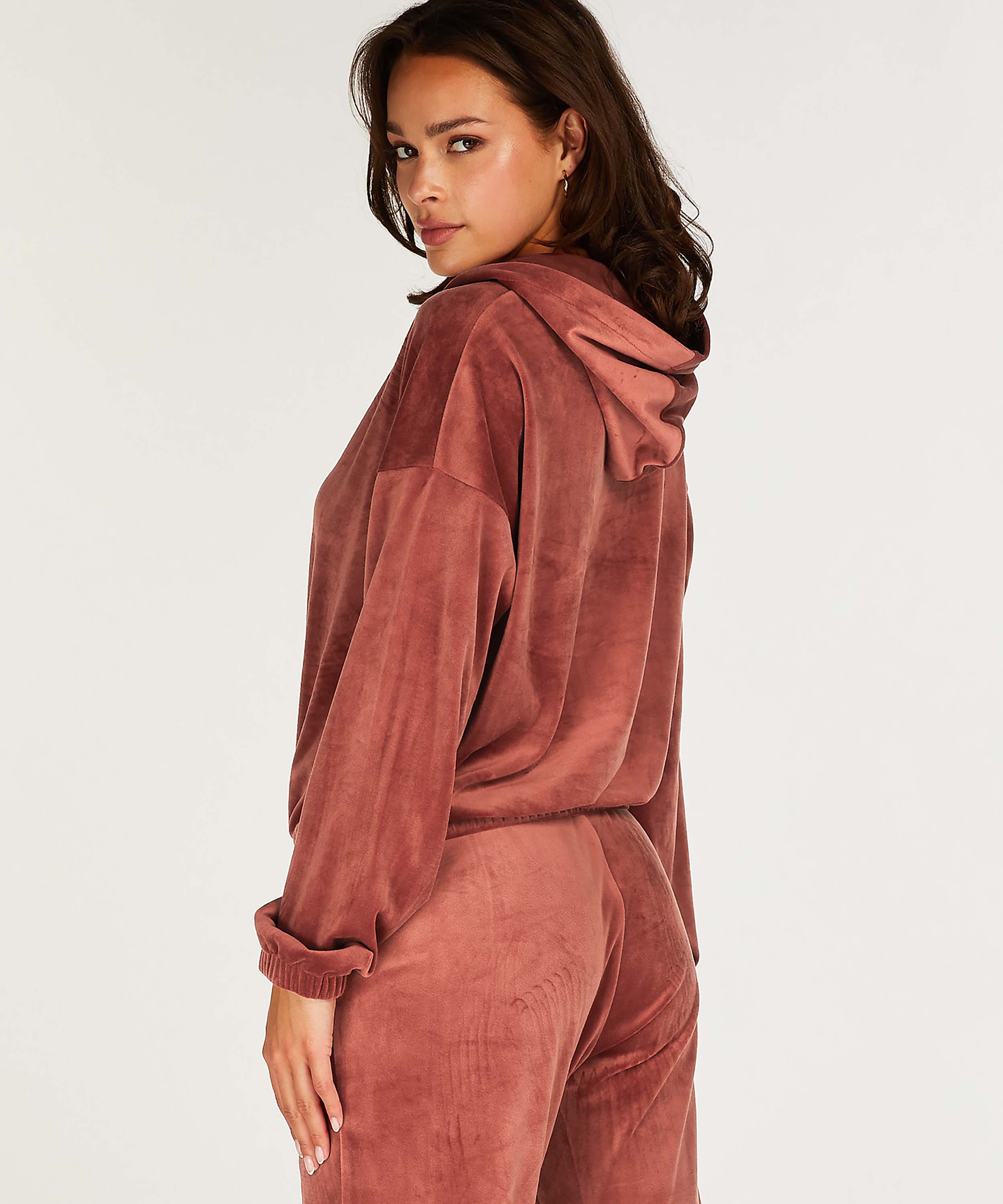 Velourtopp, Brun, main