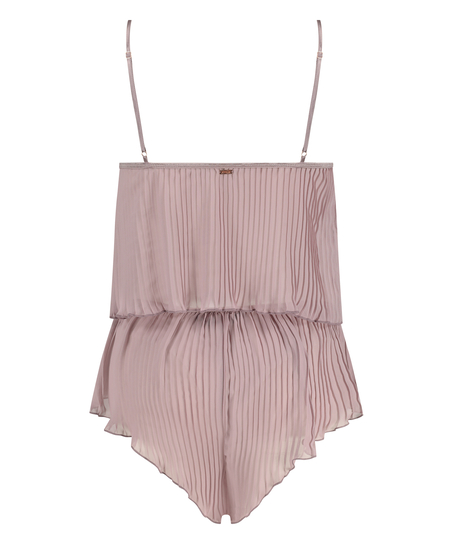 Chiffon pliss&eacute; linneset, Lila