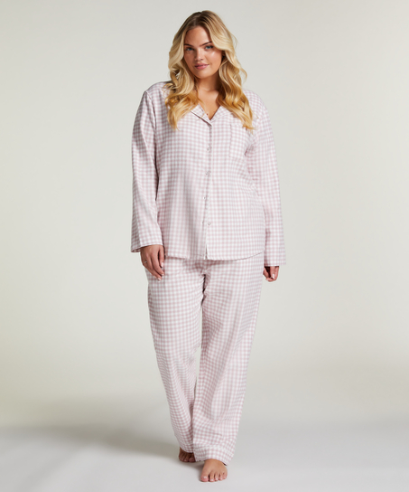 Pyjamastopp Flanel Essentials, Lila
