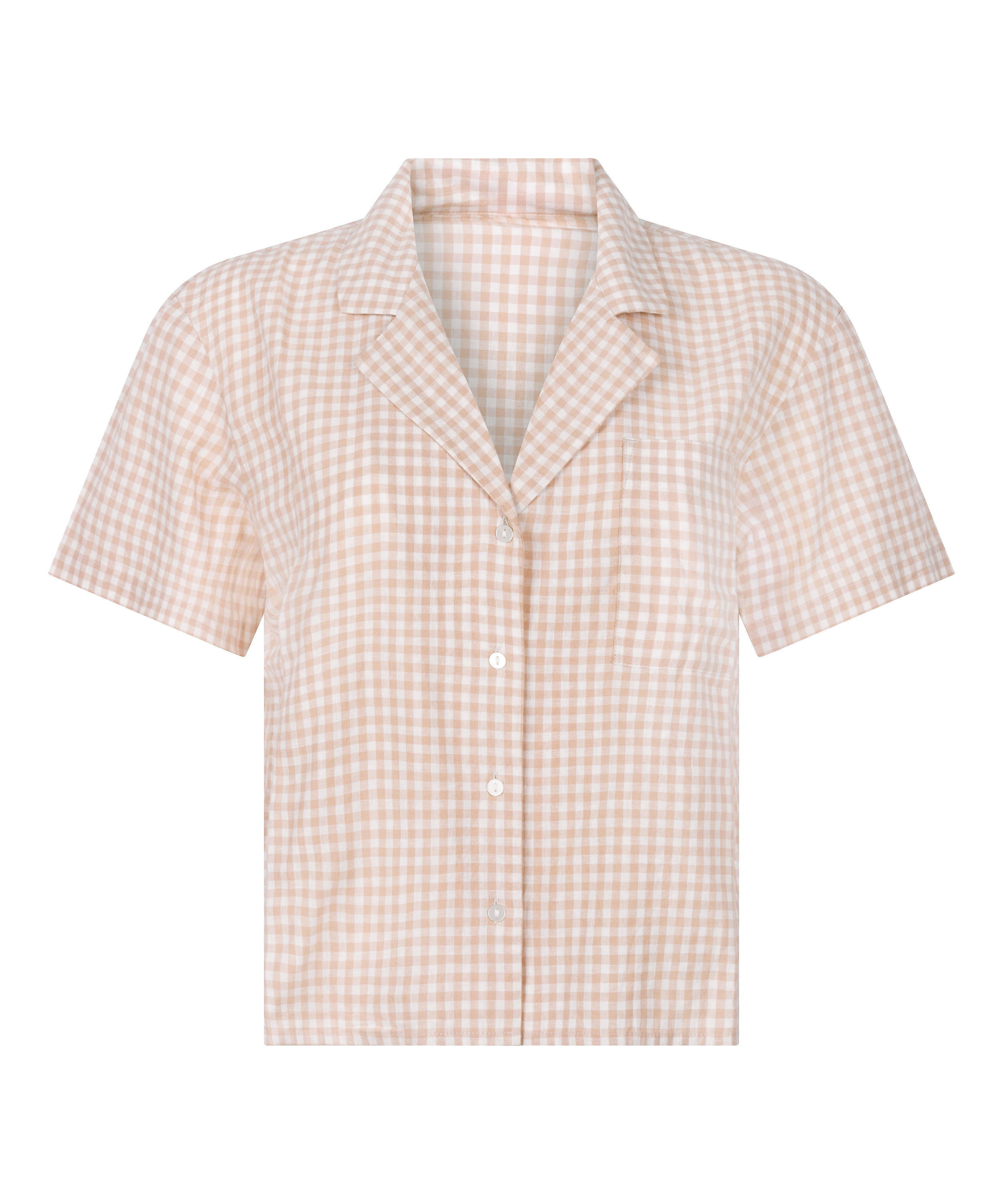 Rutig linnejacka, Beige, main