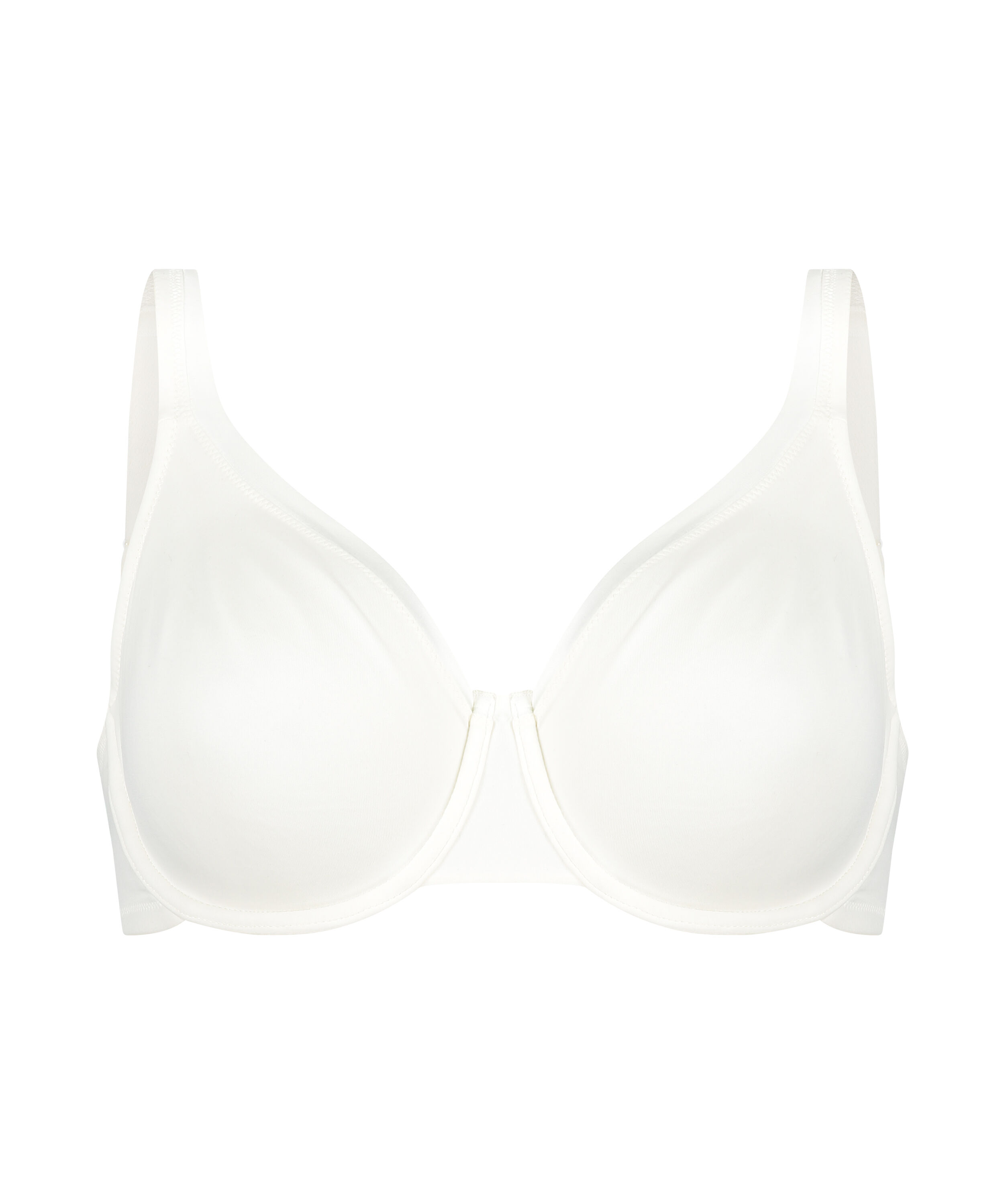 Icke-formpressad bygel-bh Satin Fleece, Vit