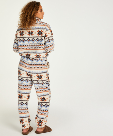 Mysbyxor i fleece, Vit