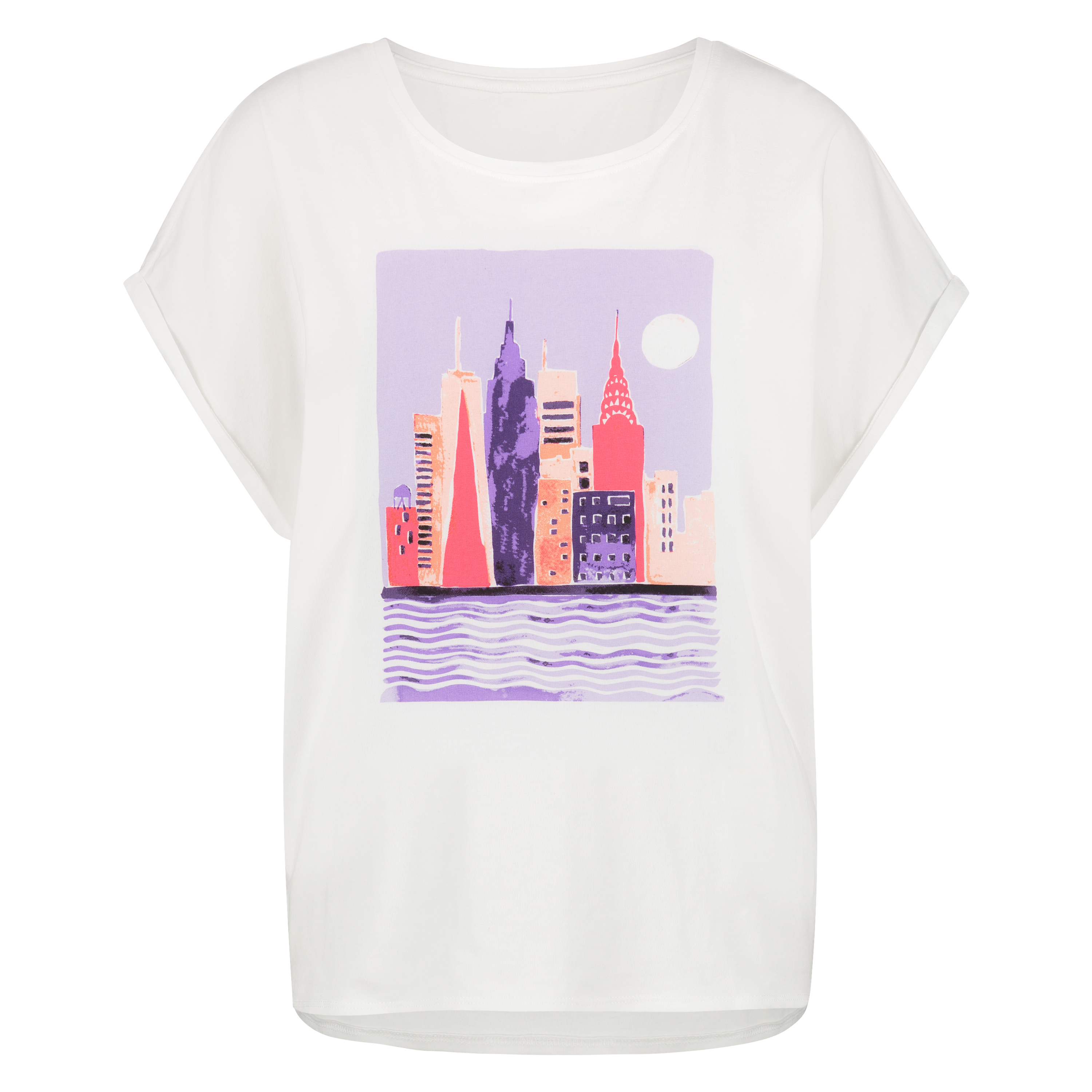 Kort pyjamaströja, Vit, main