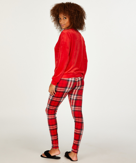 Pyjamaset med v&auml;ska, r&ouml;d