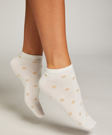 2 Par Strumpor Lurex, Vit