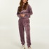 Tall joggingbyxor i velour, Lila