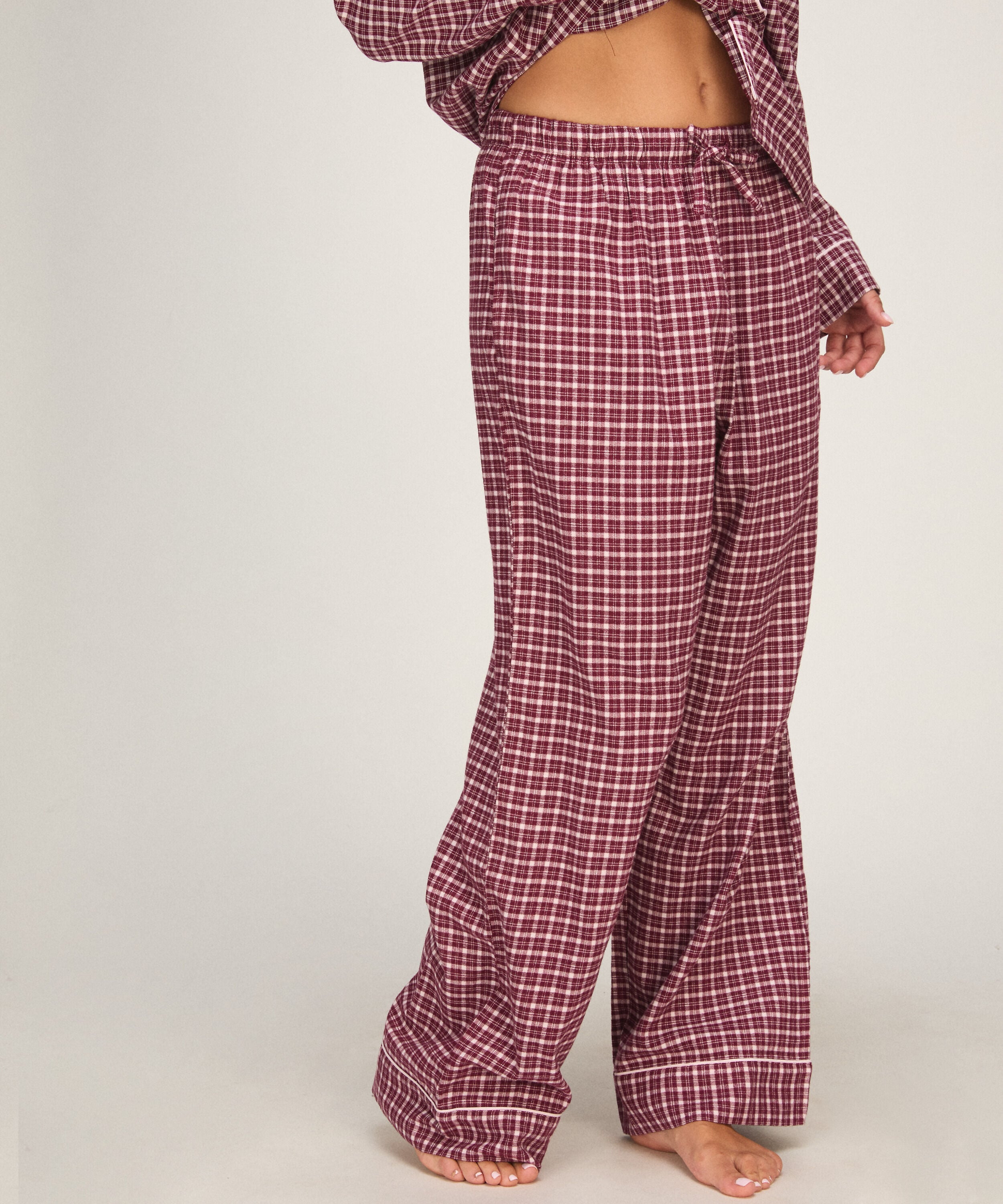 Rutig Pyjamasbyxa, Rosa Rutig Pyjamasbyxa, Rosa